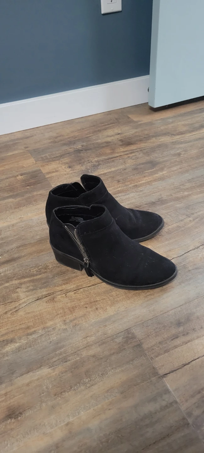 Black Ankle Boots with Zipper