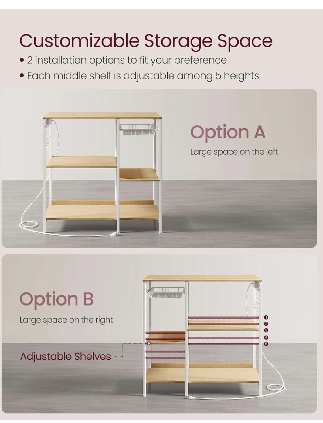 Kitchen Baker's Rack with Customizable Storage - photo 5