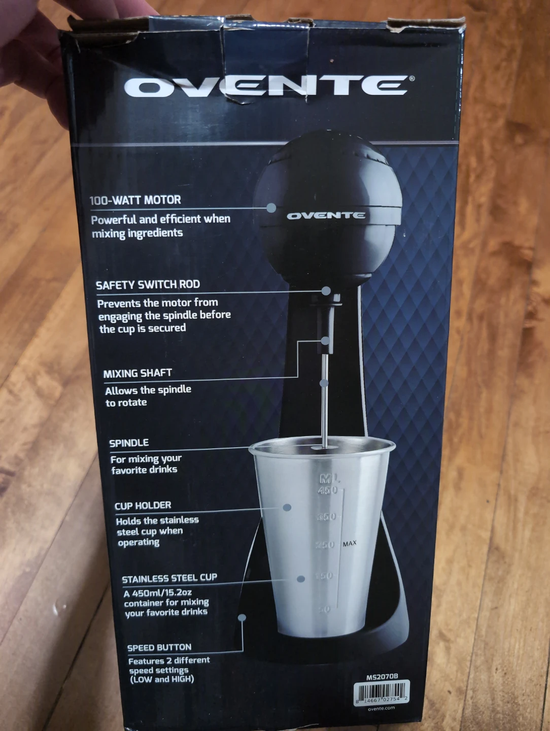 Ovente Electric Milkshake Maker - Black - photo 3
