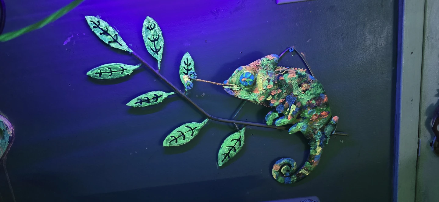 Handmade Metal Chameleon Wall Art - photo 2