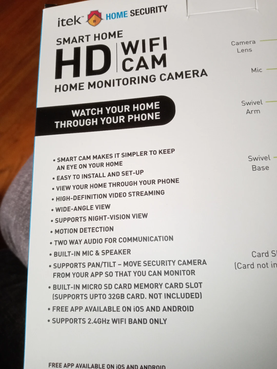 Brand New, Itek Smart Home HD WiFi Security Camera - photo 5