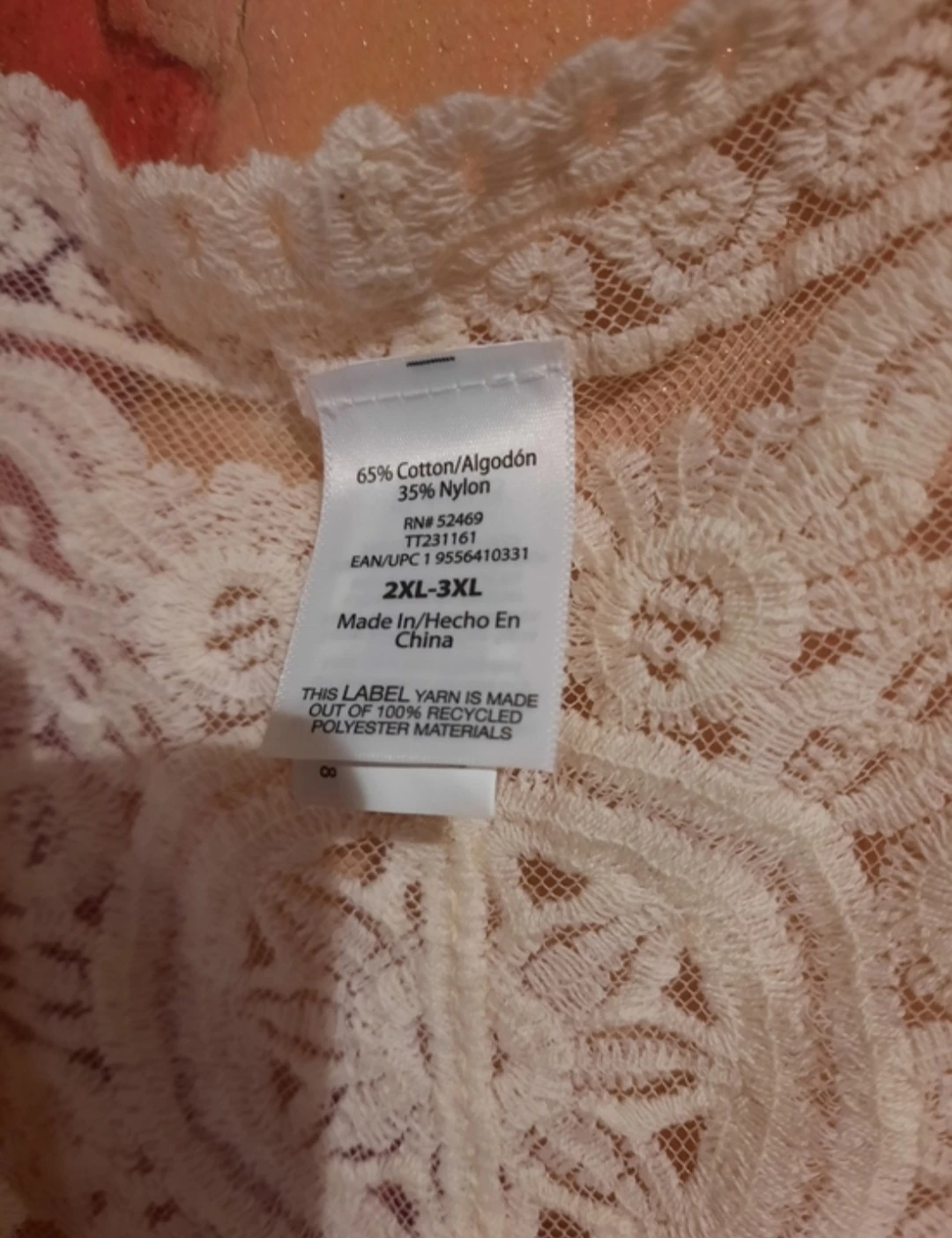 NWT Cream Lace Embroidery Kimono Cover-Up 2XL-3XL - photo 5