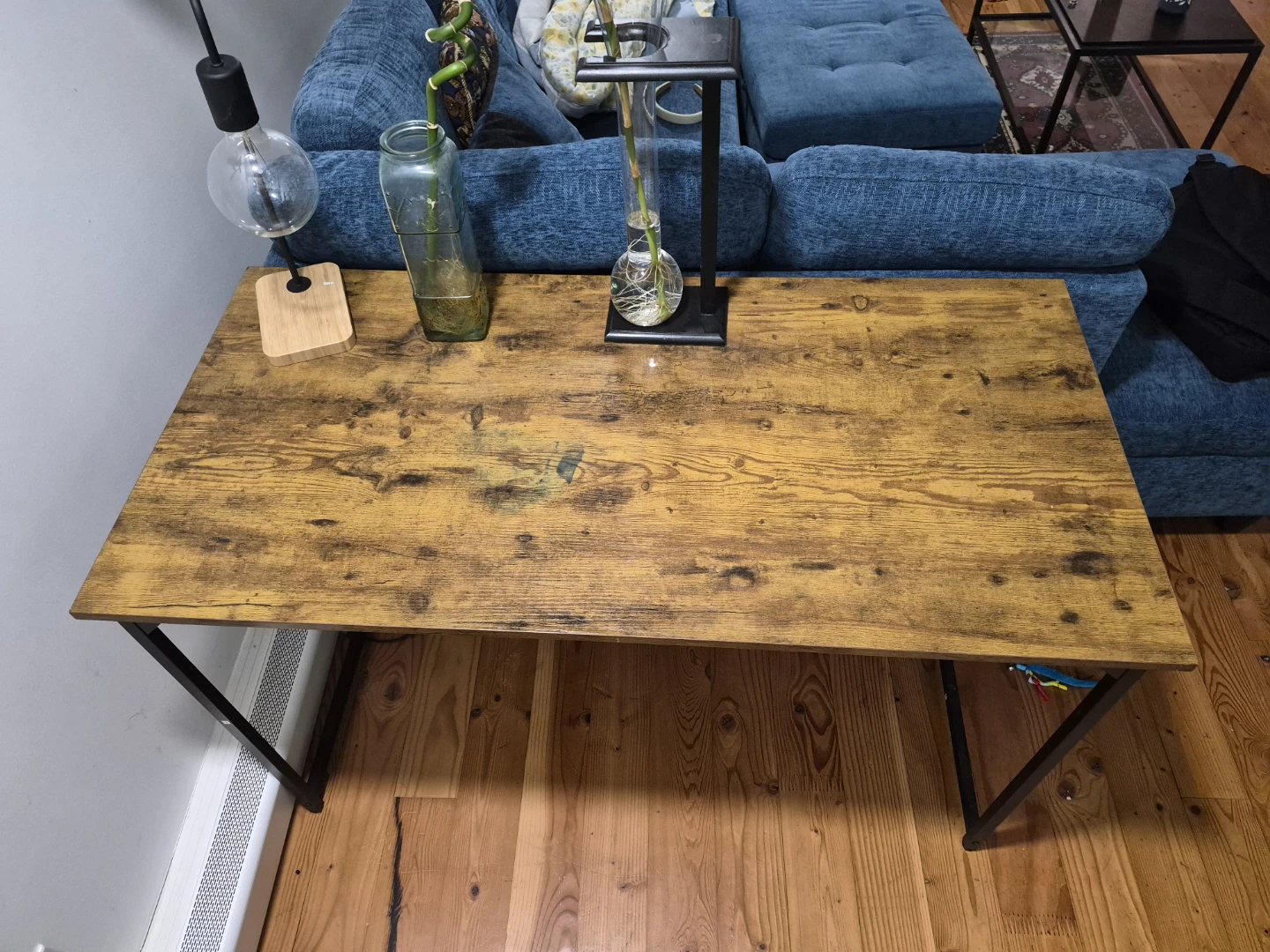 Rustic Woodgrain Side Table