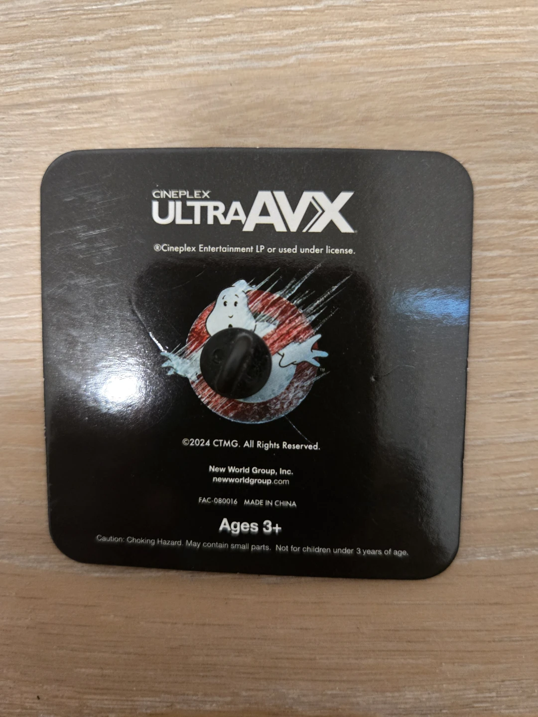 Ghostbusters Stay Puft Marshmallow Man Cineplex Ultra AVX Pin - photo 2