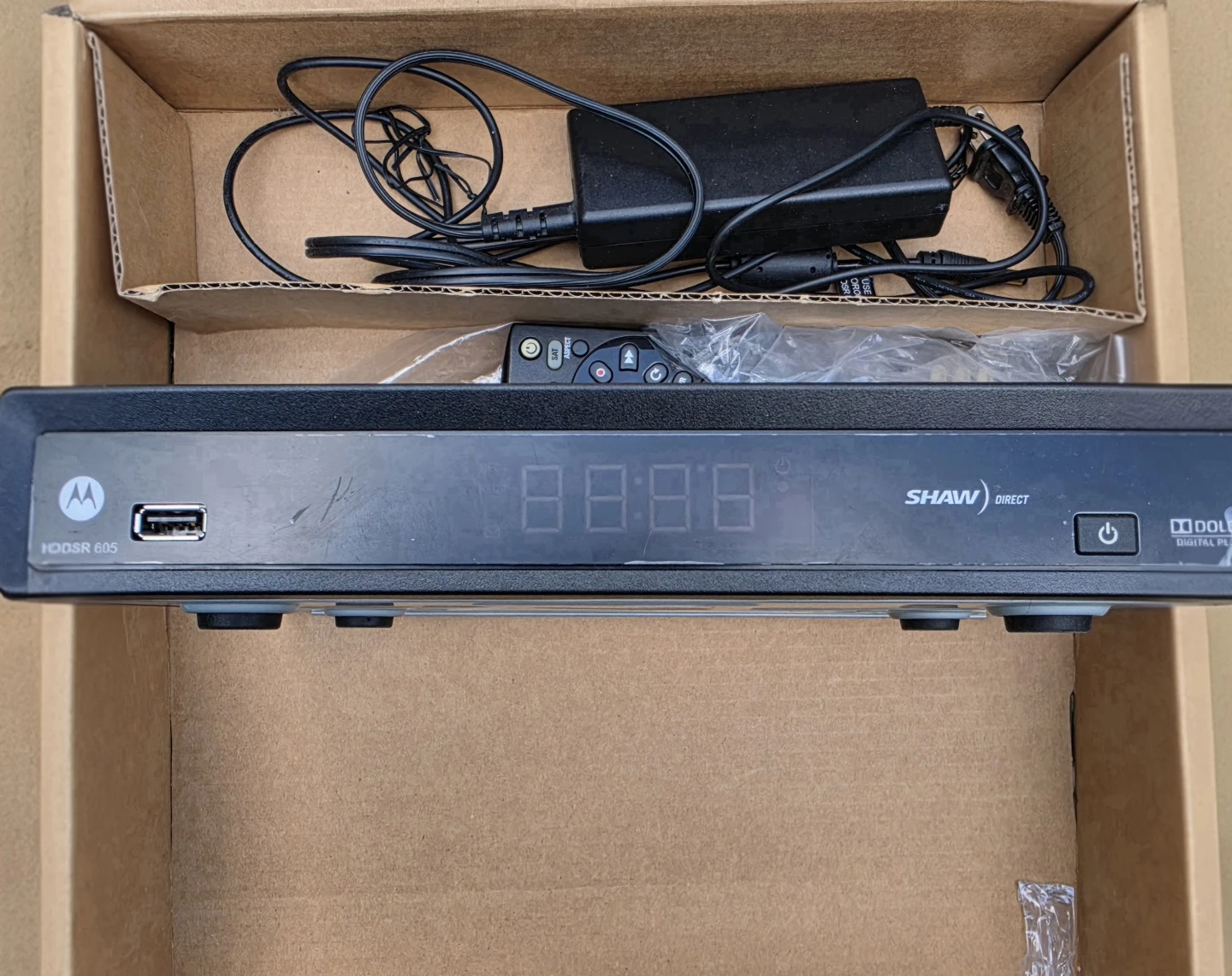 Motorola HD DVR 605 Shaw Direct Satellite Receiver Box