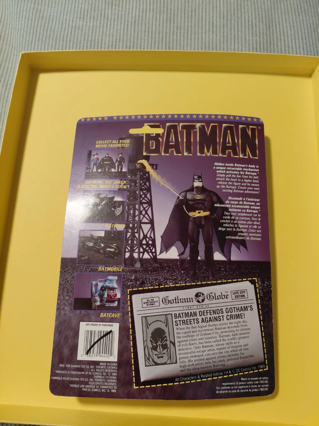 Two Kenner Batman Fully Poseable Action Figures 1989 - photo 2