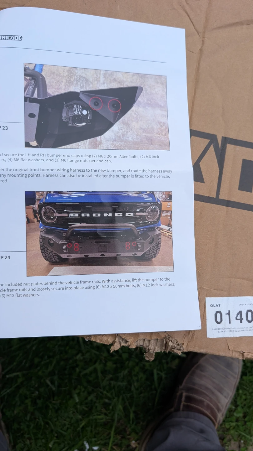 Barricade Trail Force Front Bumper for 2021+ Bronco