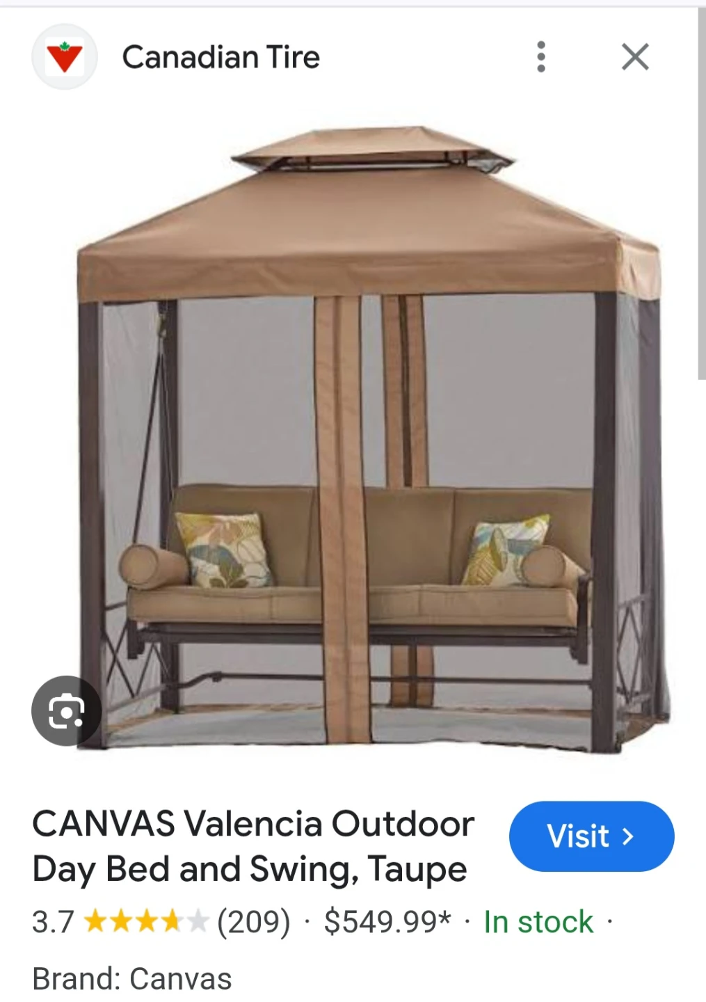 Outdoor daybed and swing