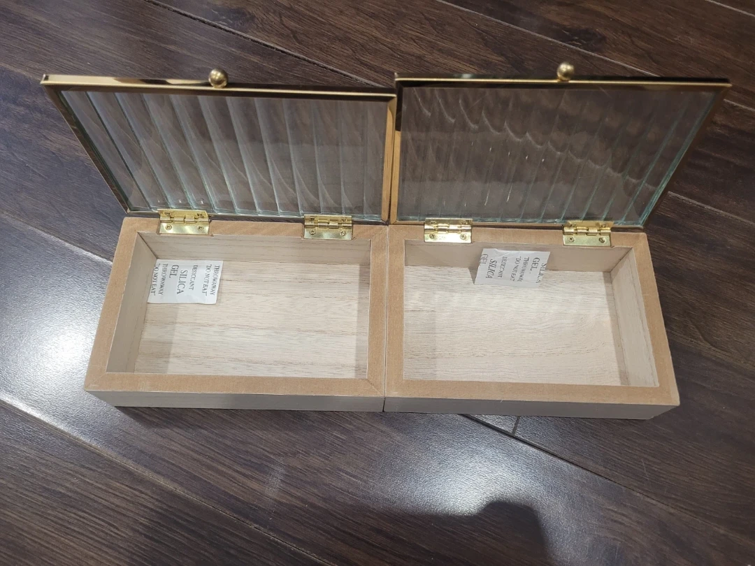Fluted Glass and Wood  Boxes - Set of 2 (Lowest Price I'm Going) - photo 2