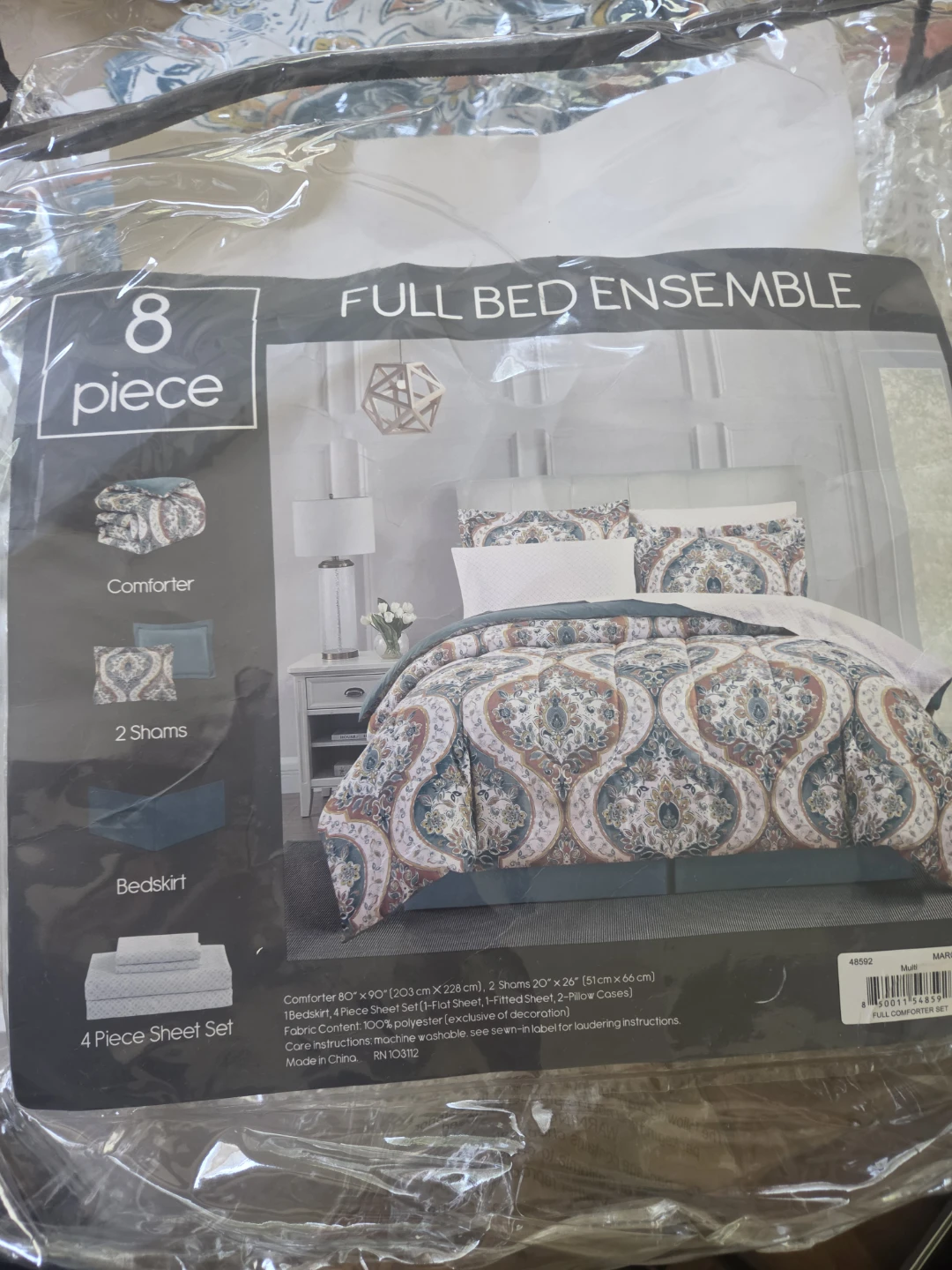 8 Piece Full Bed Ensemble Comforter Set - photo 2