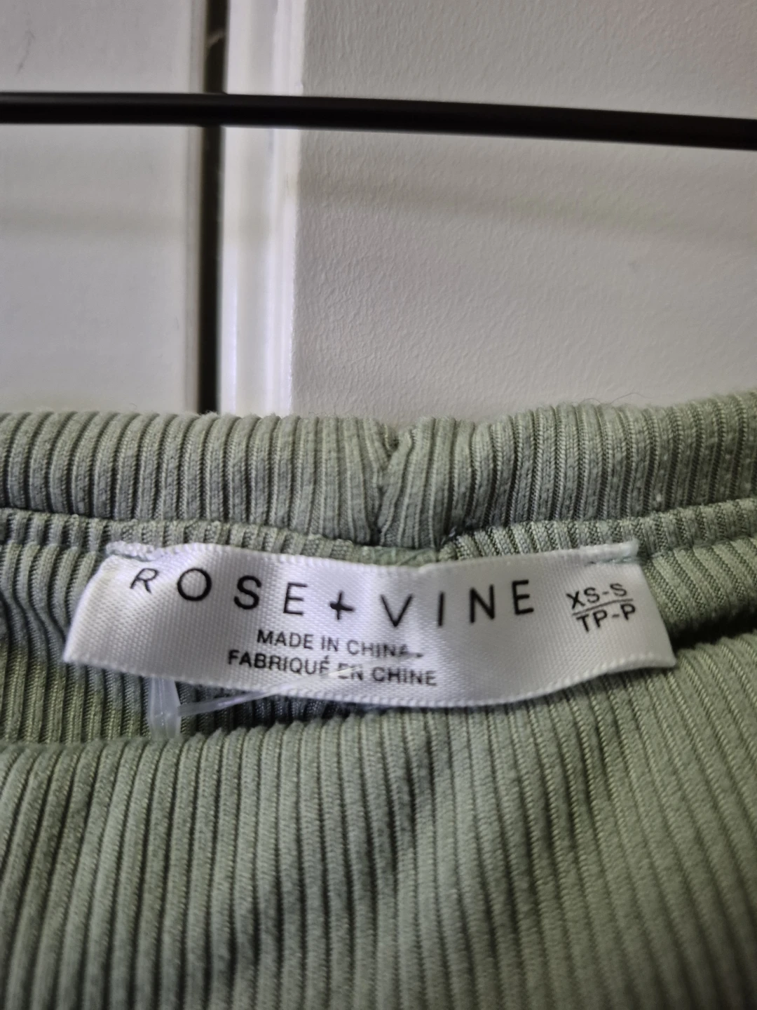 Rose + Vine Ribbed Foldover Waist Flare Pants Size XS/S - photo 3