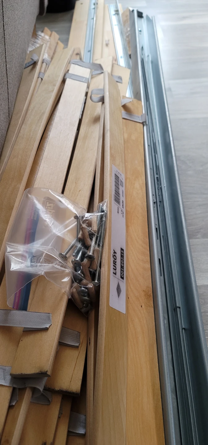 IKEA Queen Tarva bed frame w/ Luröy and Skorva - photo 4
