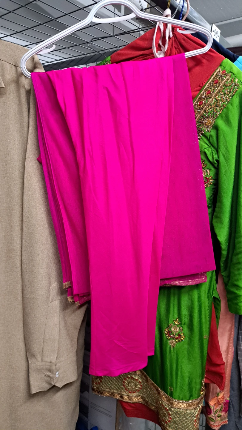 Women's Pink & Blue Embroidered Indian Dress - photo 5