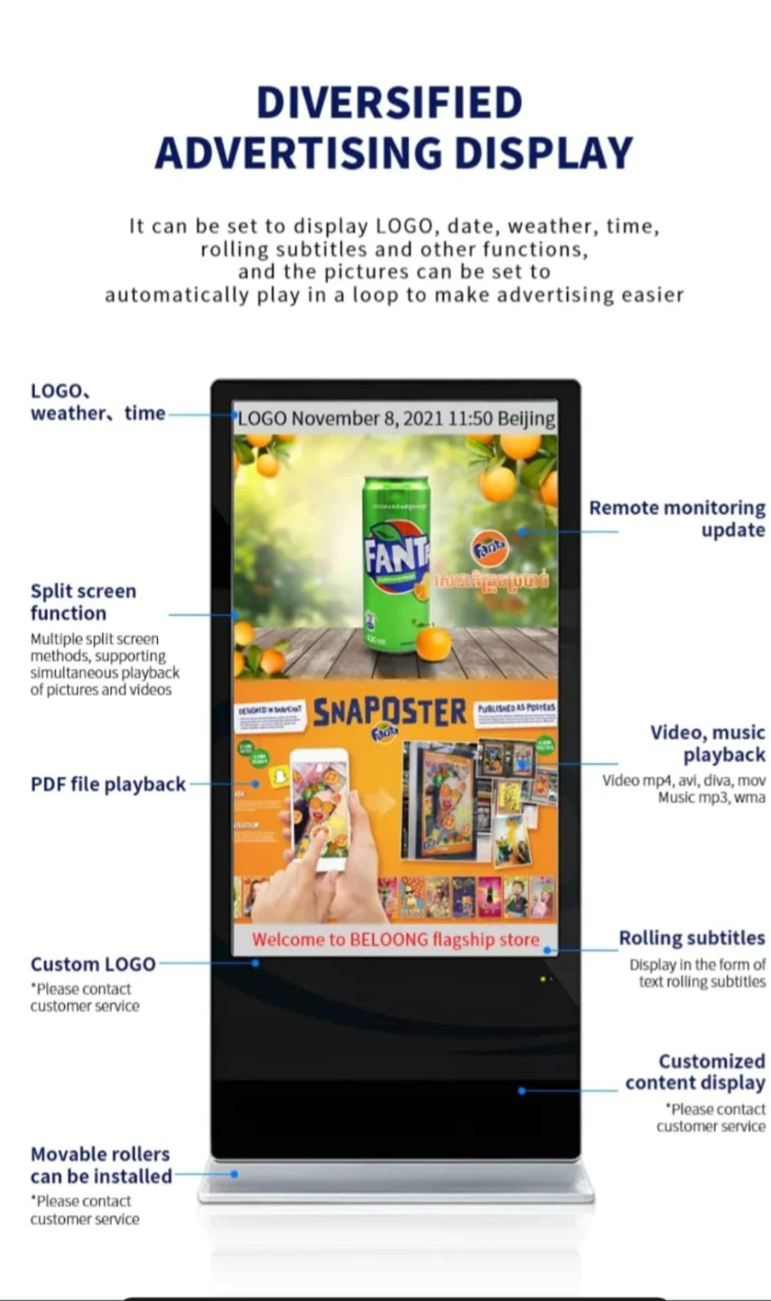 Digital Advertising Display Screen 1080P HD - photo 2
