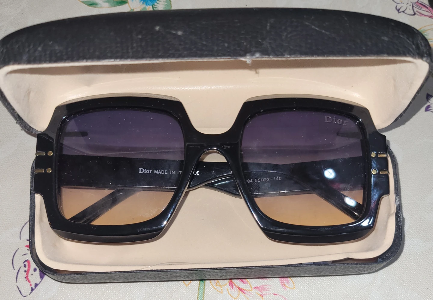 Christian Dior Black Oversized Sunglasses