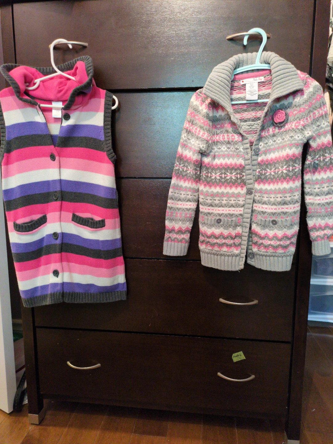Girl's size 5/6  Striped Vest & Sweater