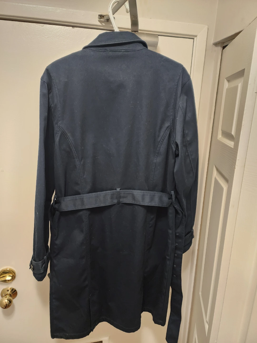 Topman Navy Trench Coat Size M - photo 3