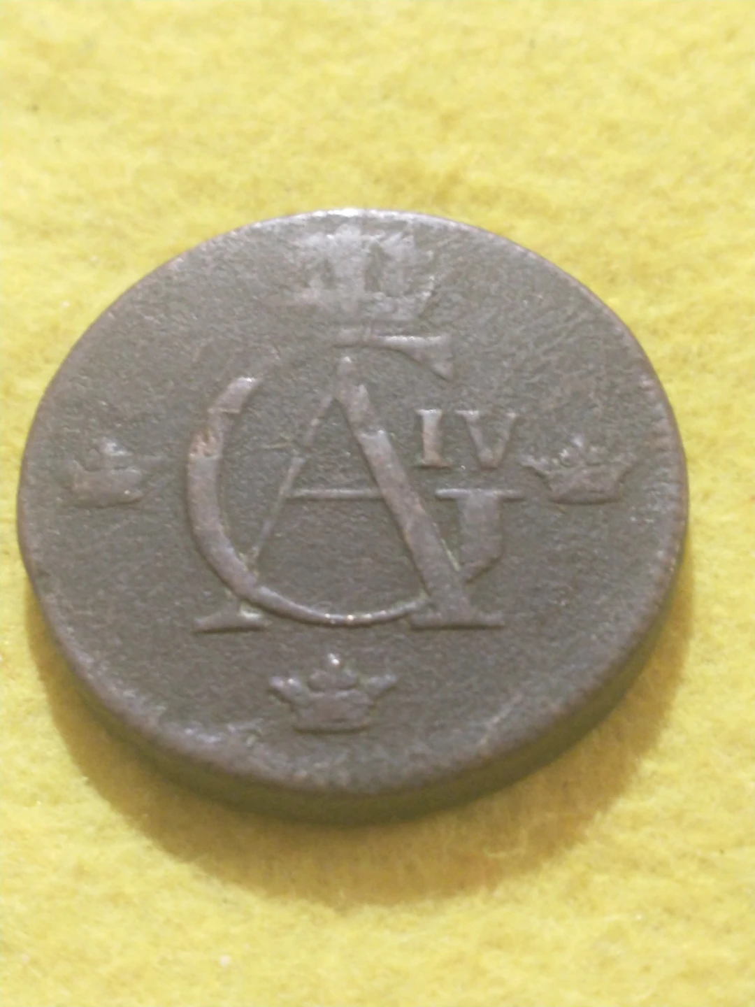 HUGE 1802 Sweden Gustav V Skilling Coin KM #566 - photo 4