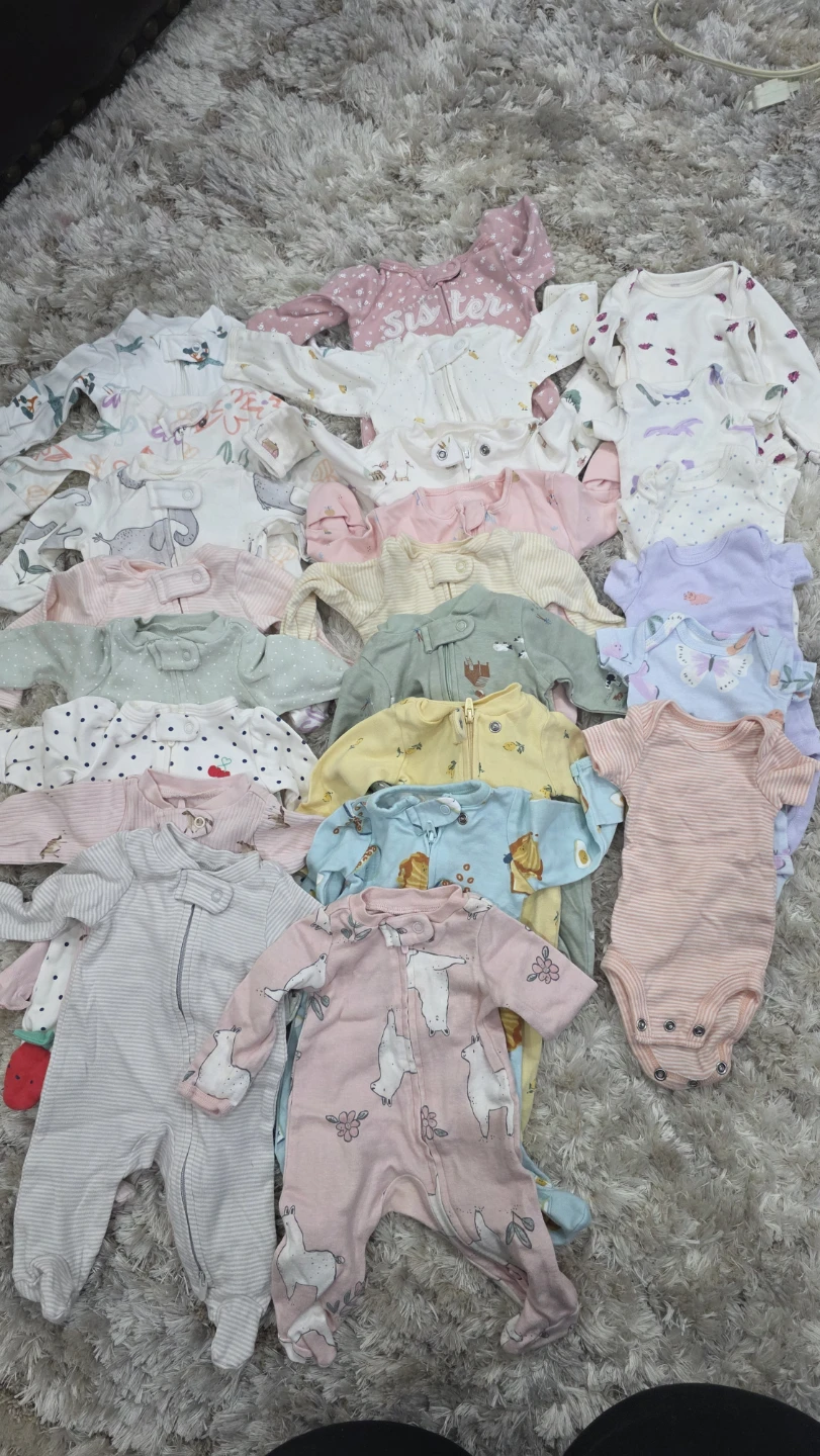 25 Assorted Baby Sleepers - premie