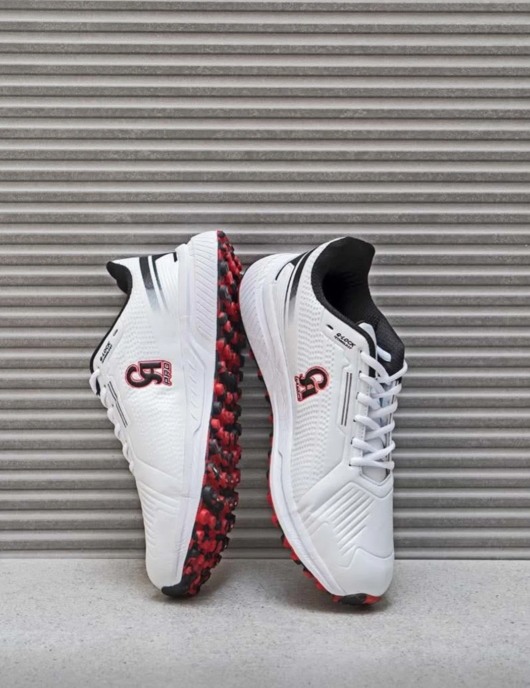 CA Sports Pro Cricket Shoes White/Red Size 8 - photo 4