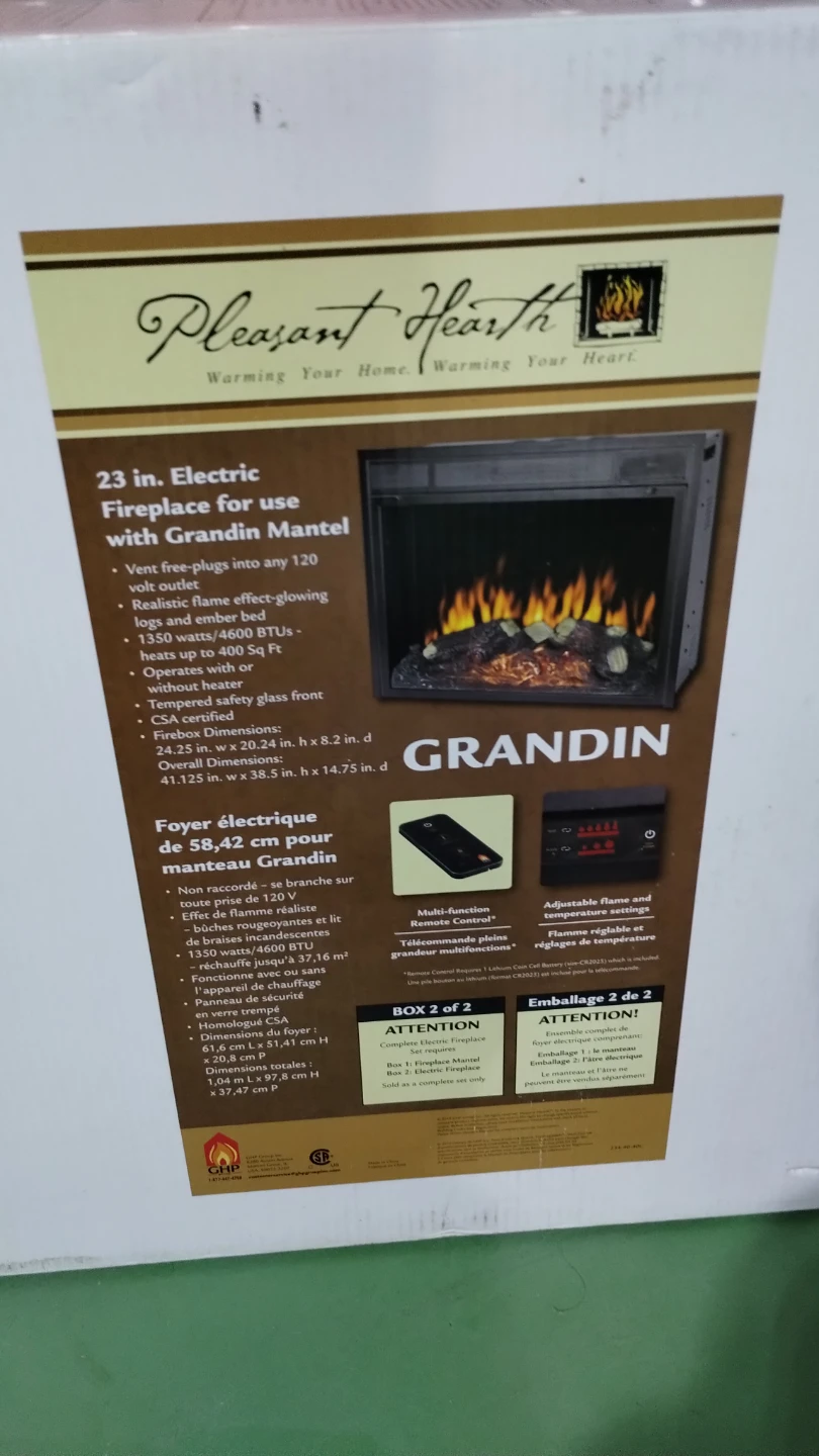 Pleasant Hearth Grandin Electric Fireplace with Mantel - photo 2