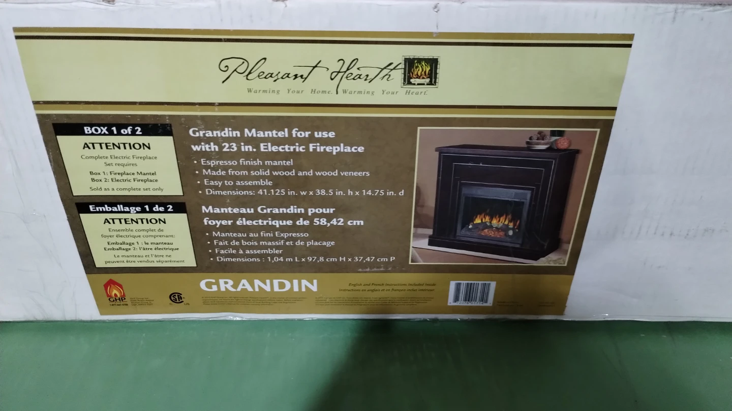 Pleasant Hearth Grandin Electric Fireplace with Mantel - photo 3
