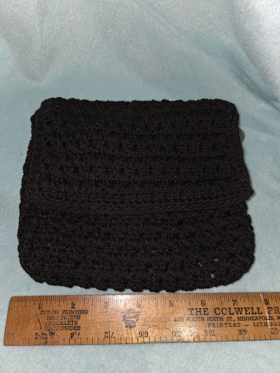 The Sak Black Crochet Clutch Purse
