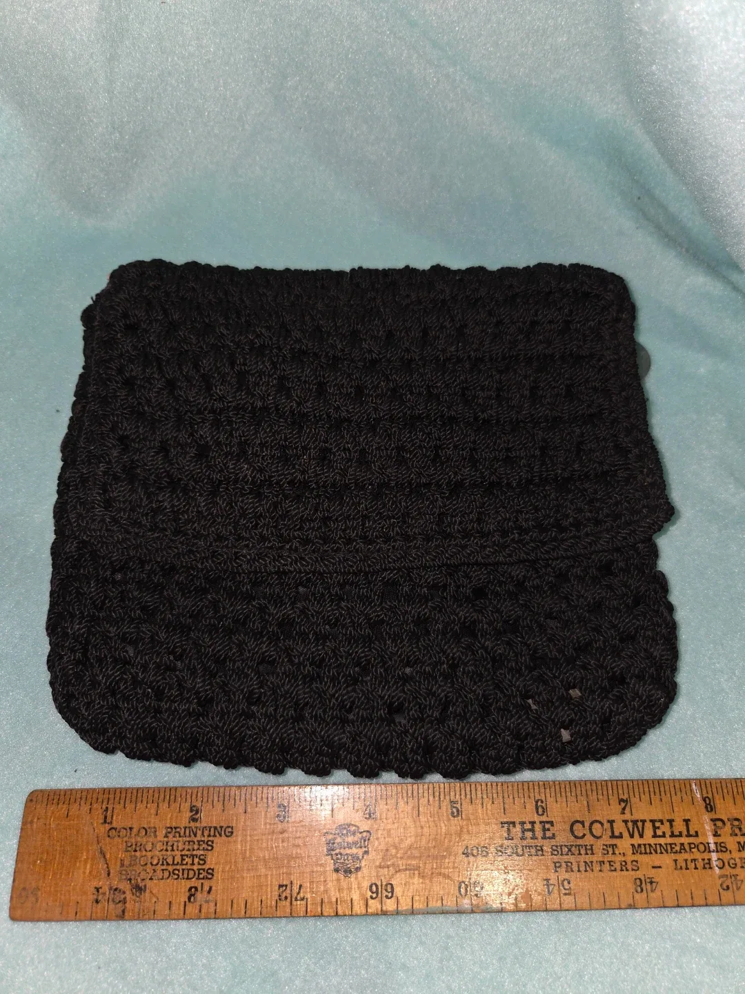 The Sak Black Crochet Clutch Purse