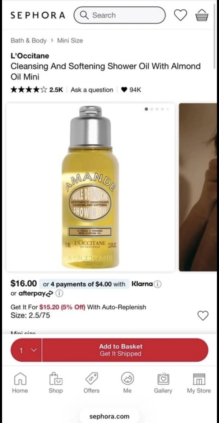 L'Occitane Almond Shower Oil - 35ml - photo 2