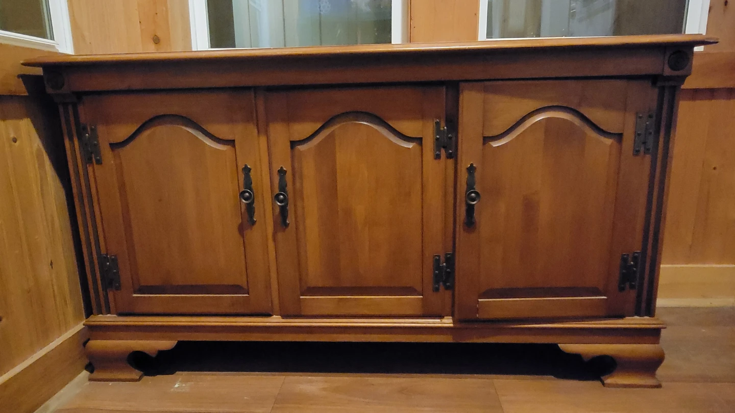 Solid Wood 3-Door Cabinet