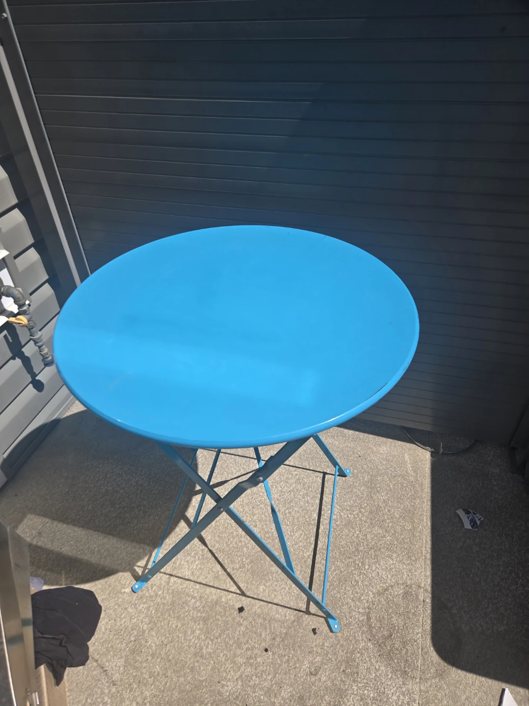 Blue Metal Bistro Outdoor Table Set