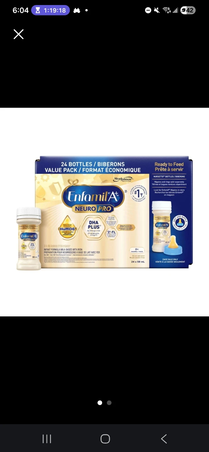 Enfamil A+ Neuro Pro Ready-to-Feed Infant Formula 24 Bottles