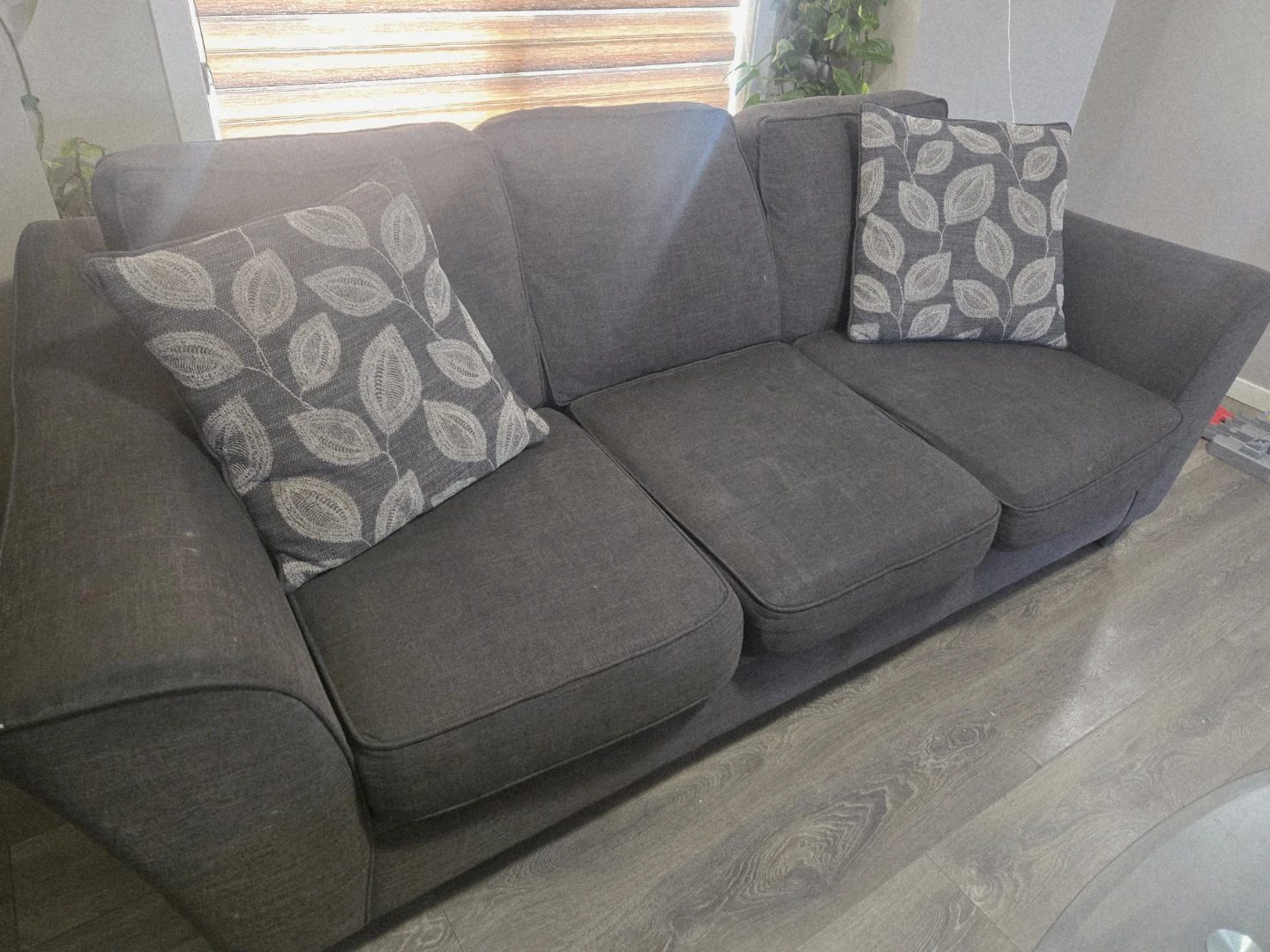 3 Seater & 2 Seater Dark Grey Couch Set - photo 2