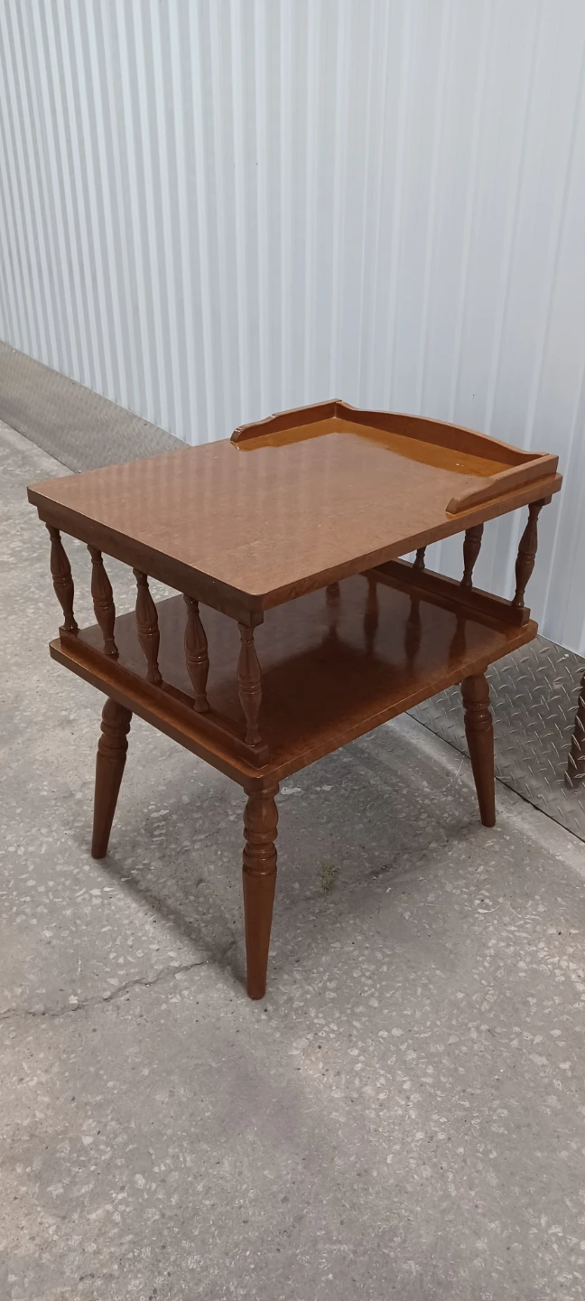 MID CENTURY 2 TIER SIDE TABLE Rare Find