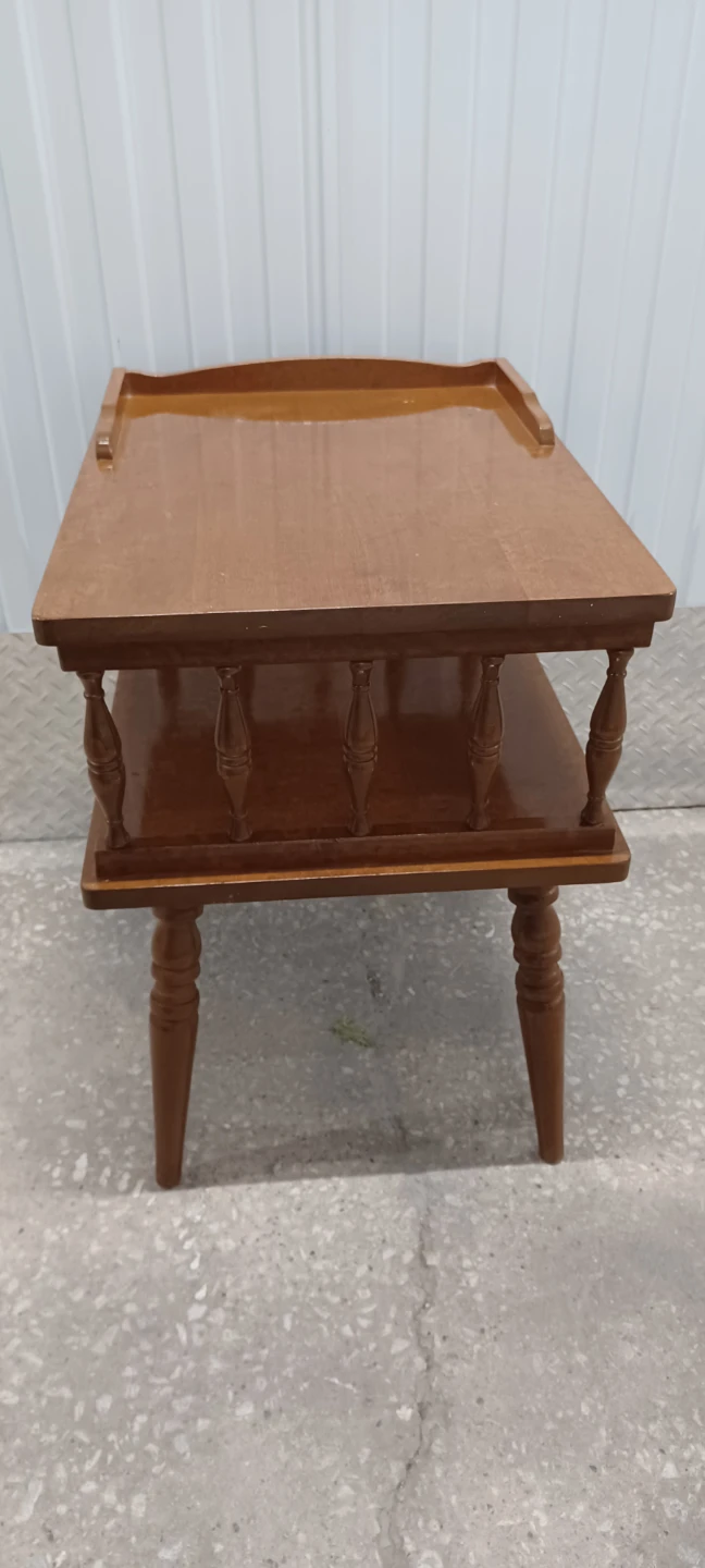 MID CENTURY 2 TIER SIDE TABLE Rare Find - photo 4