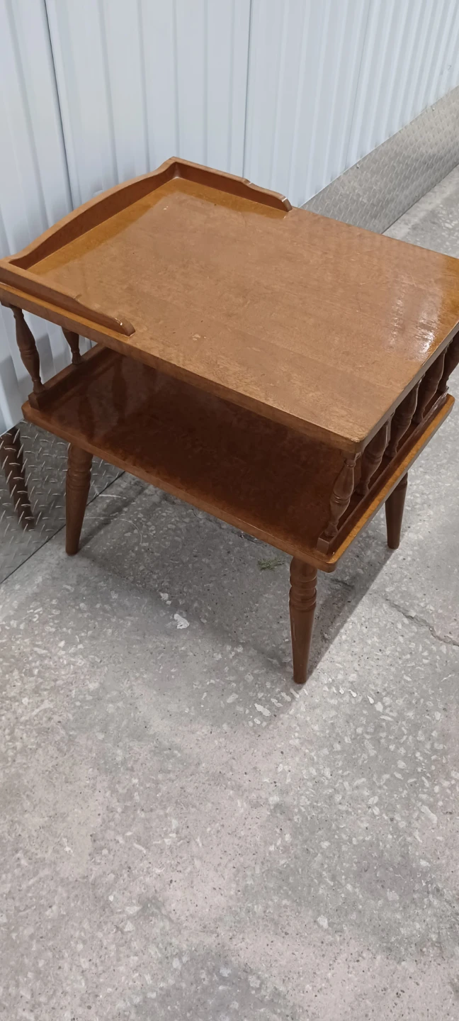 MID CENTURY 2 TIER SIDE TABLE Rare Find - photo 5