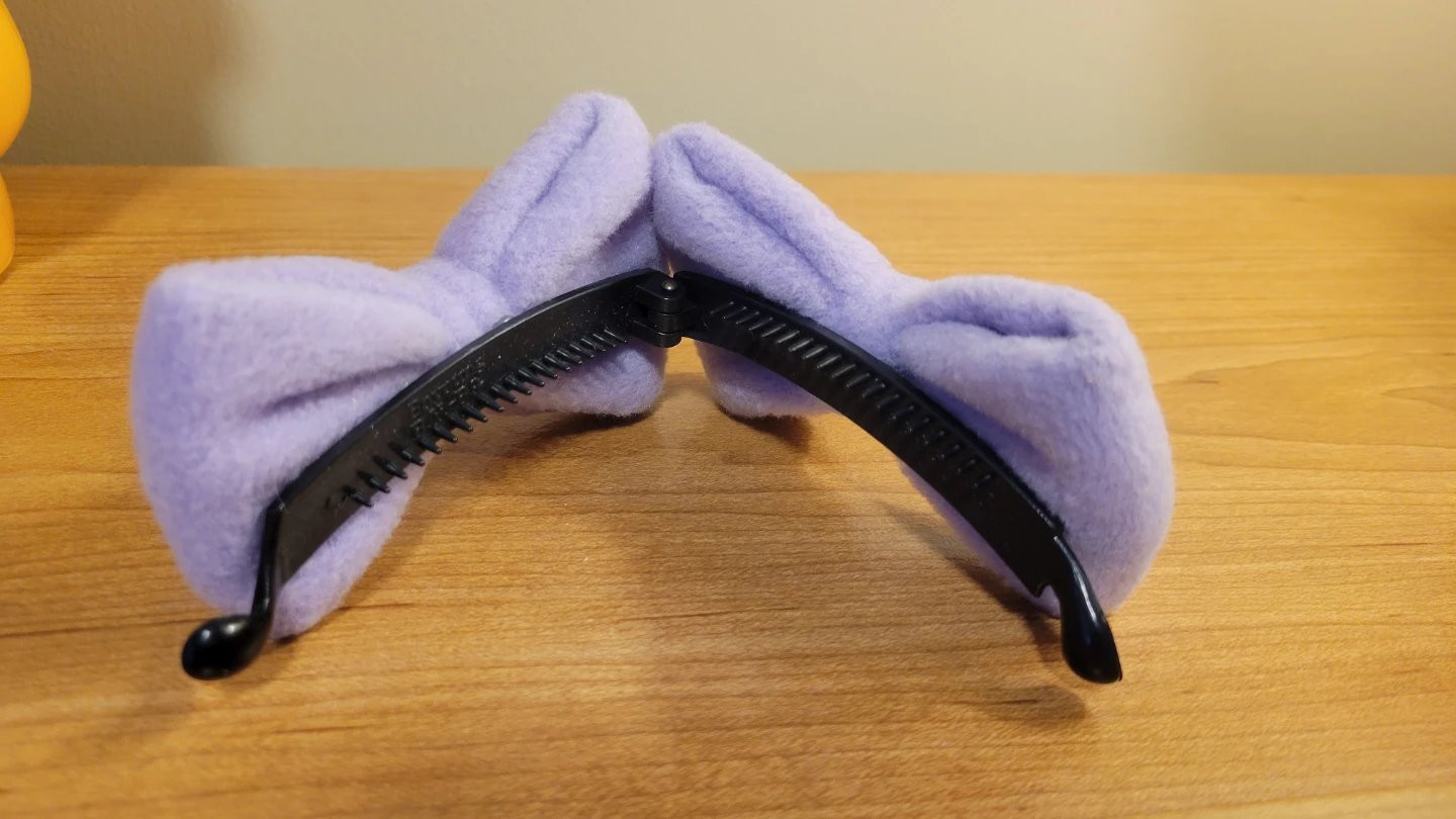 Light Purple Fleece Bow Banana Clip - photo 2