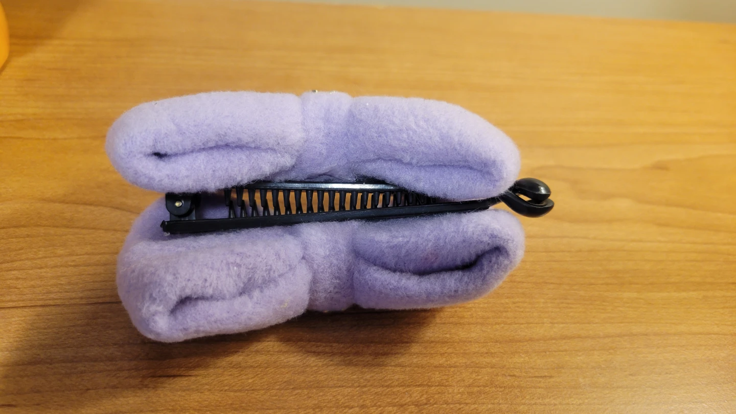 Light Purple Fleece Bow Banana Clip - photo 3