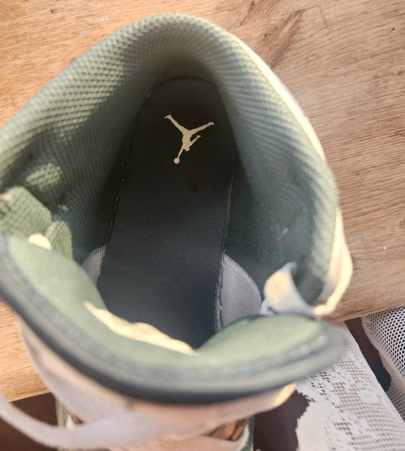 Air Jordan 1 Mid SE White Pine Green TD Shoes - photo 4