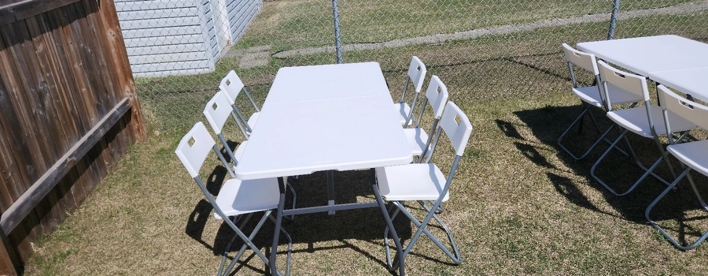 Folding Table and Chairs for RENTALS