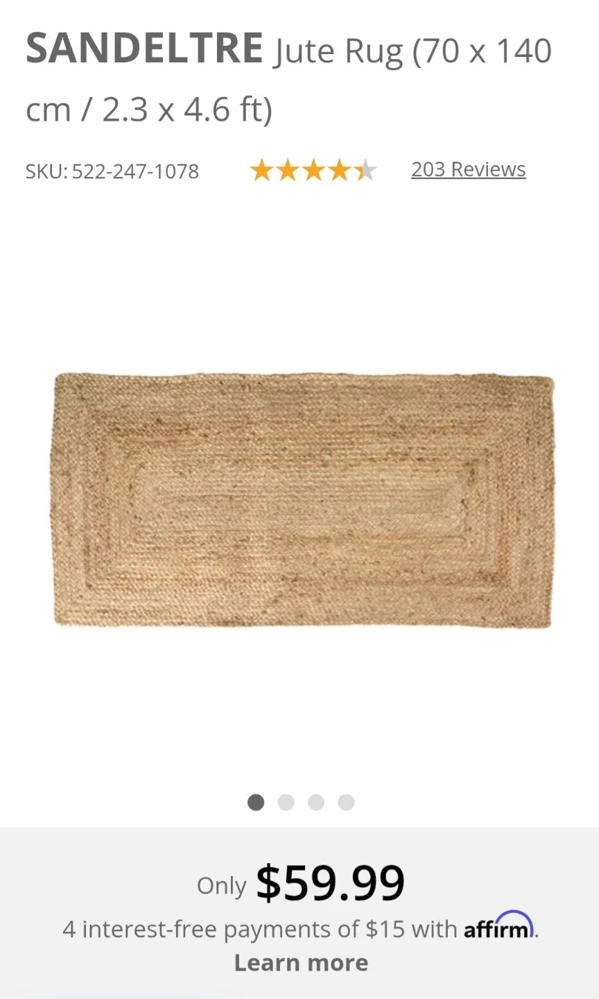 Jute RUG Carpet Runner BRAND NEW!  Thornhill pickup