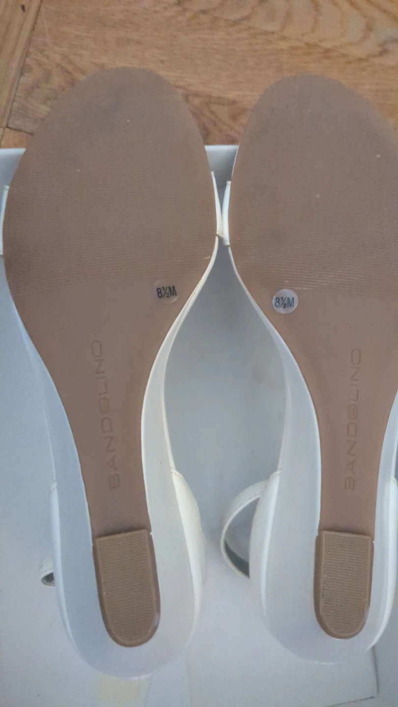 Bandolino White Wedge Sandals Size 8.5M - photo 4