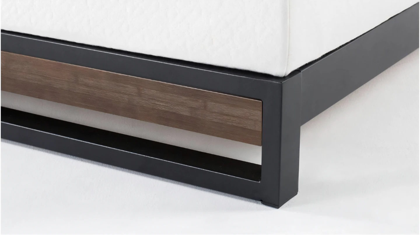 Queen Size Platform Bed Frame with Wood Accent - photo 4