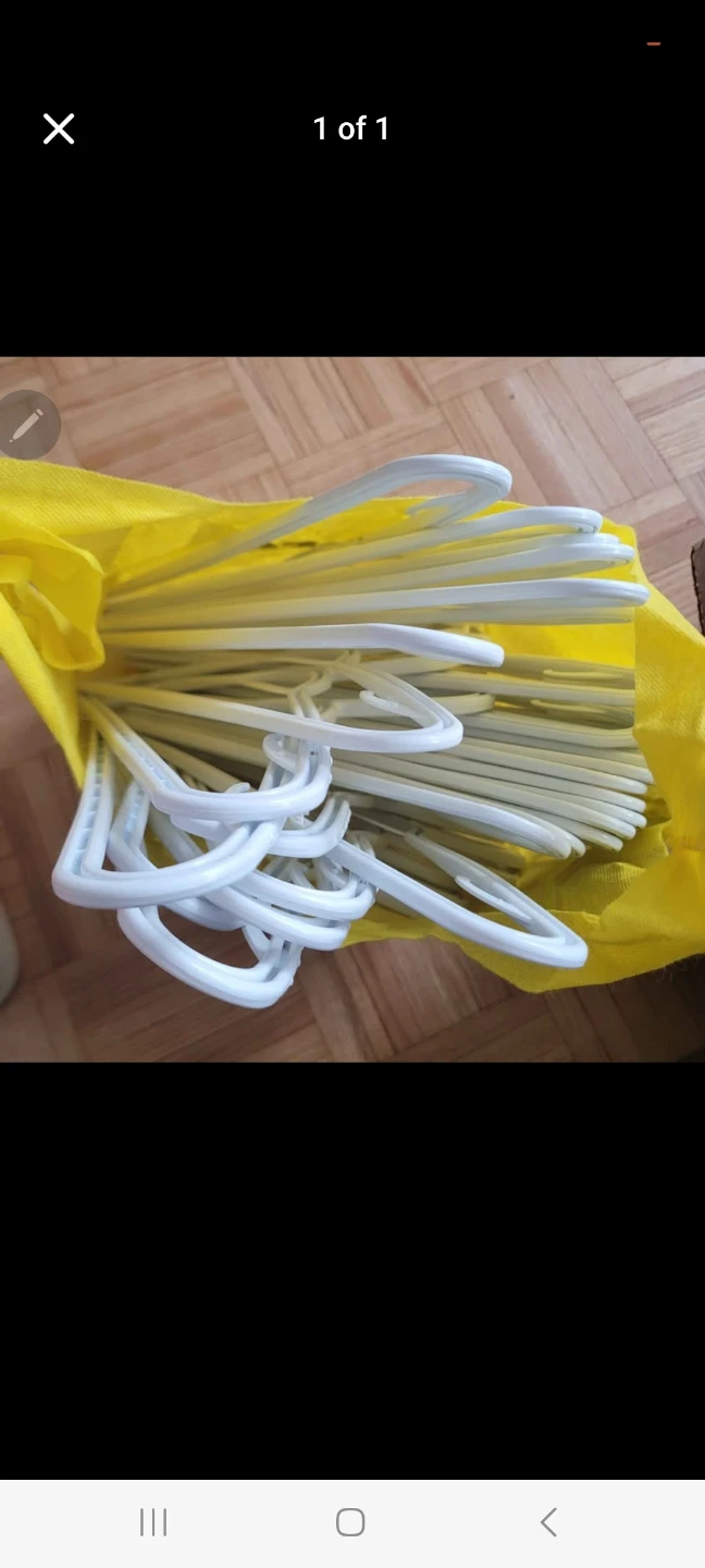 Set of 20 White Plastic Hangers