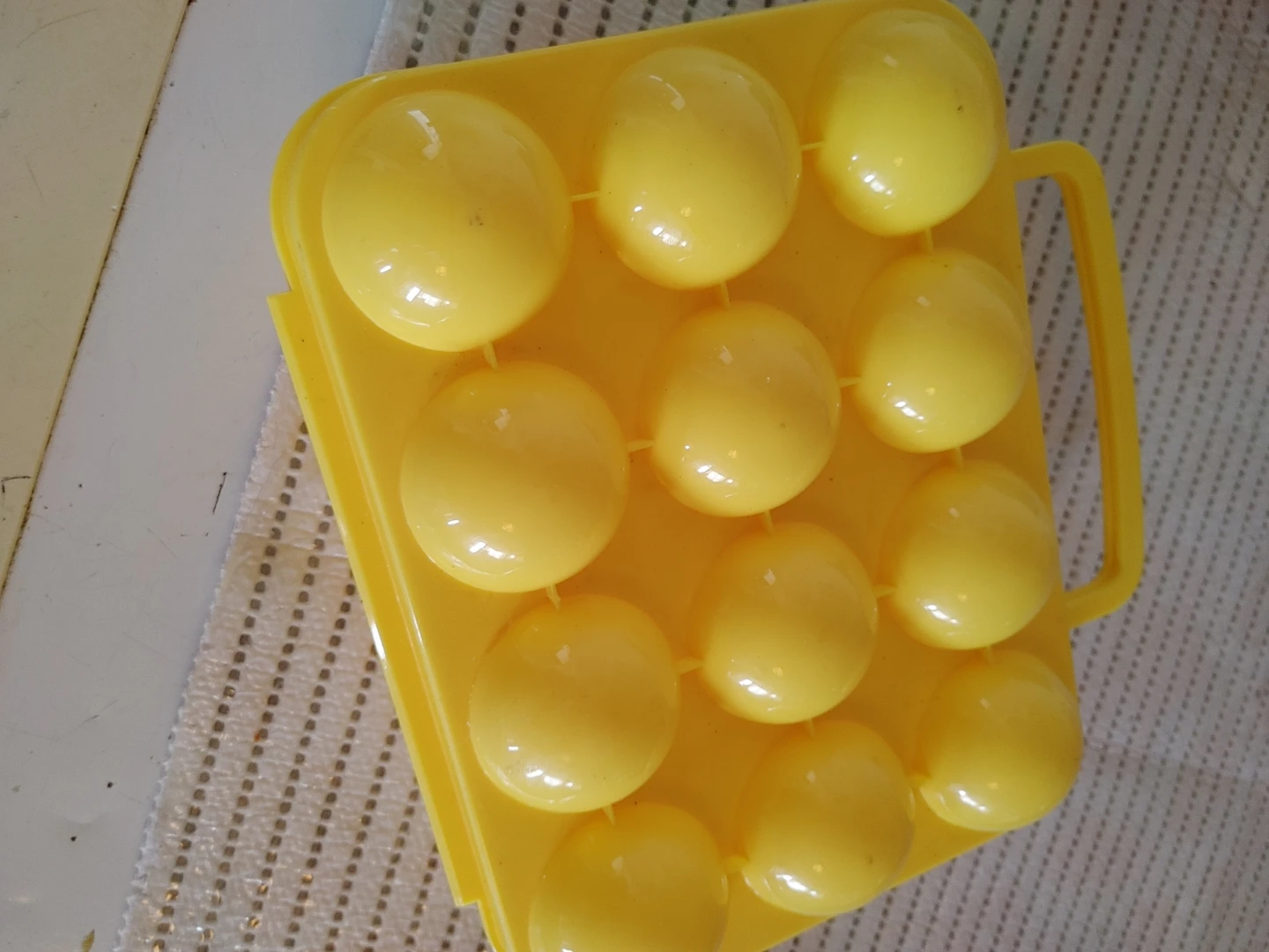 Yellow 12 Egg Holder Container - photo 2