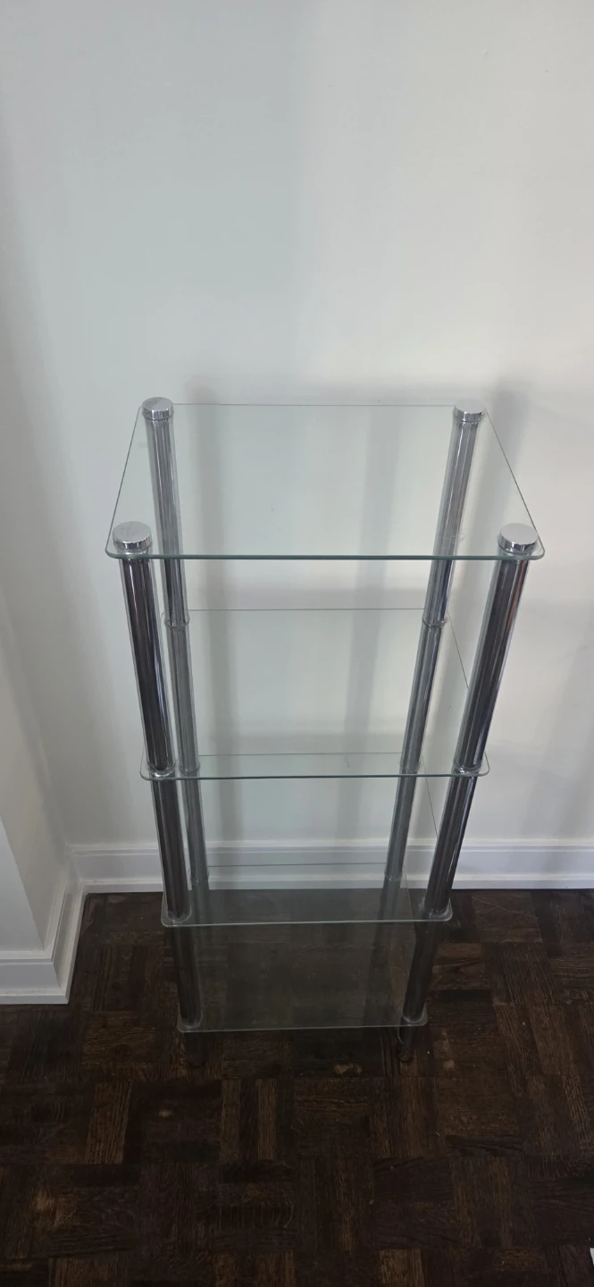 Glass and Chrome 4 Shelf Display Unit - photo 2