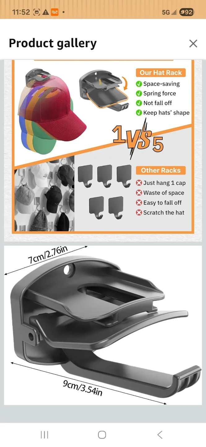 GENICUTS Cap Organizer - 8 Pack - photo 4