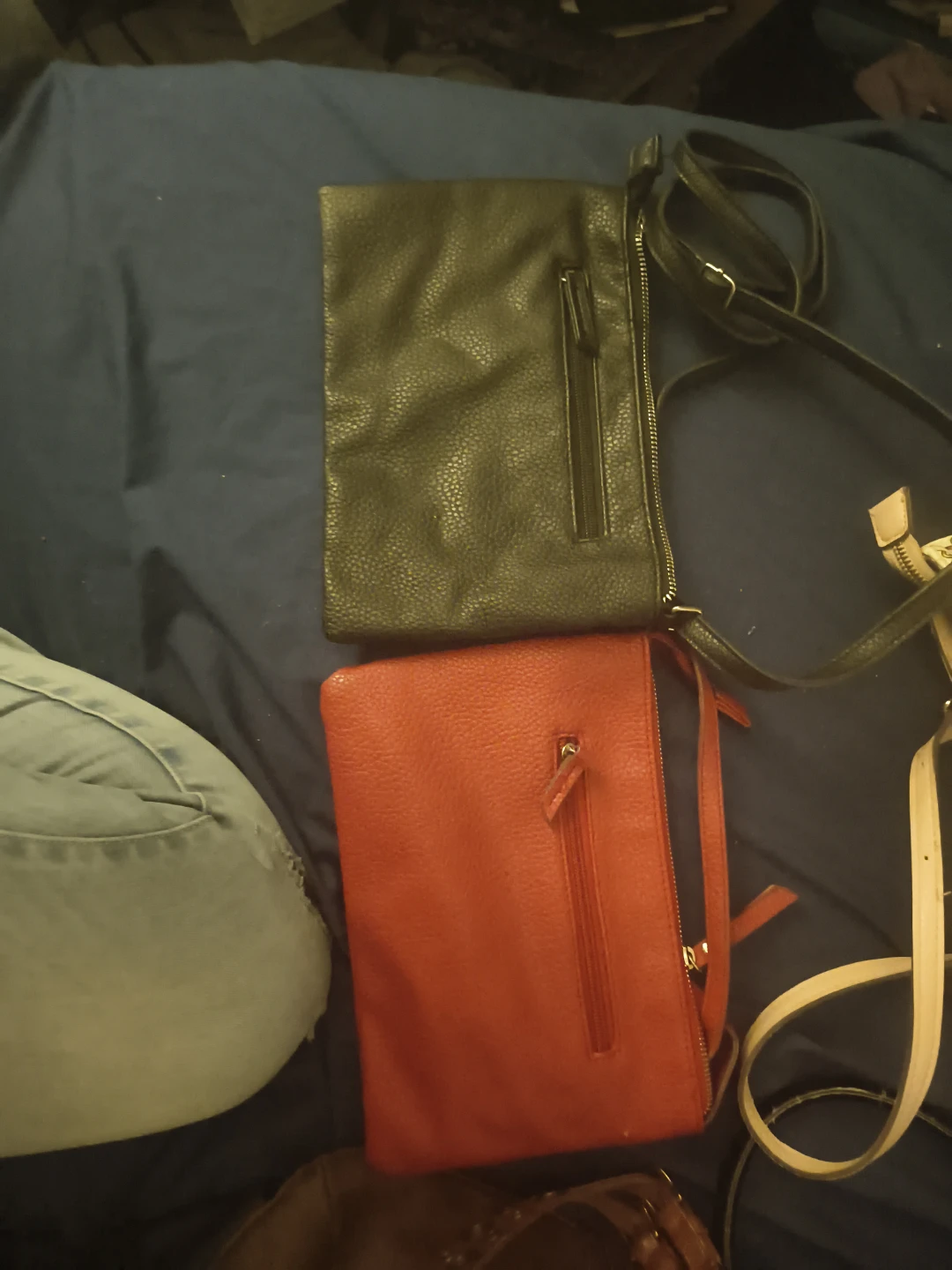 Two Roots  Faux Leather Crossbody Bags - Red and Black - photo 2