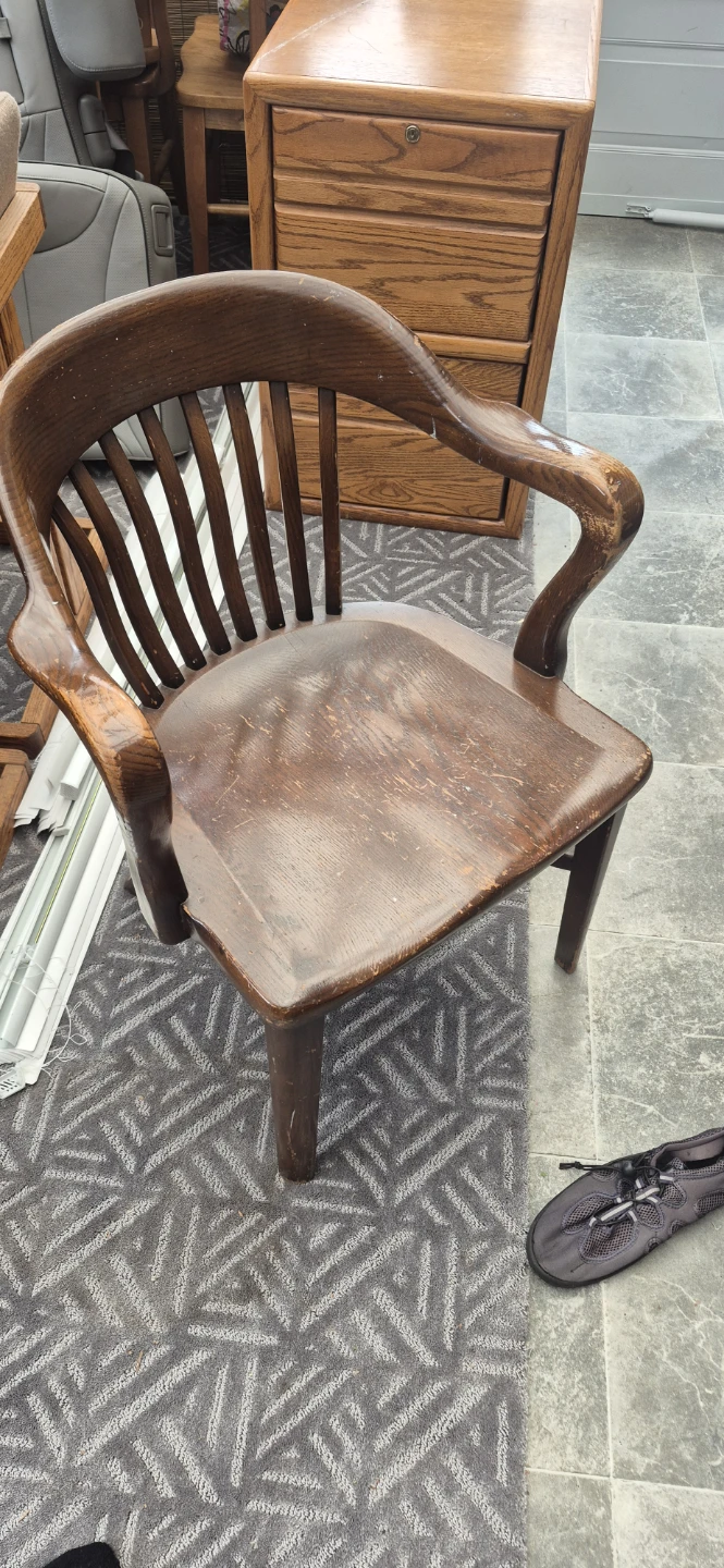 Vintage Wooden Desk Chair