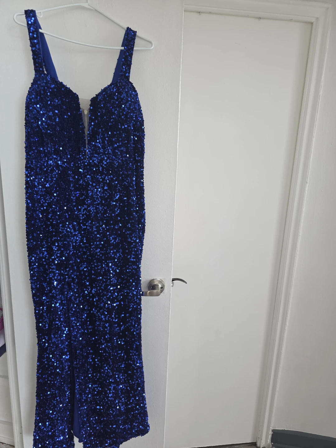Sequin Evening Dress - Blue